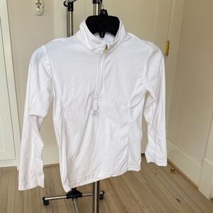 Kids White Quarter-Zip Sweatshirt